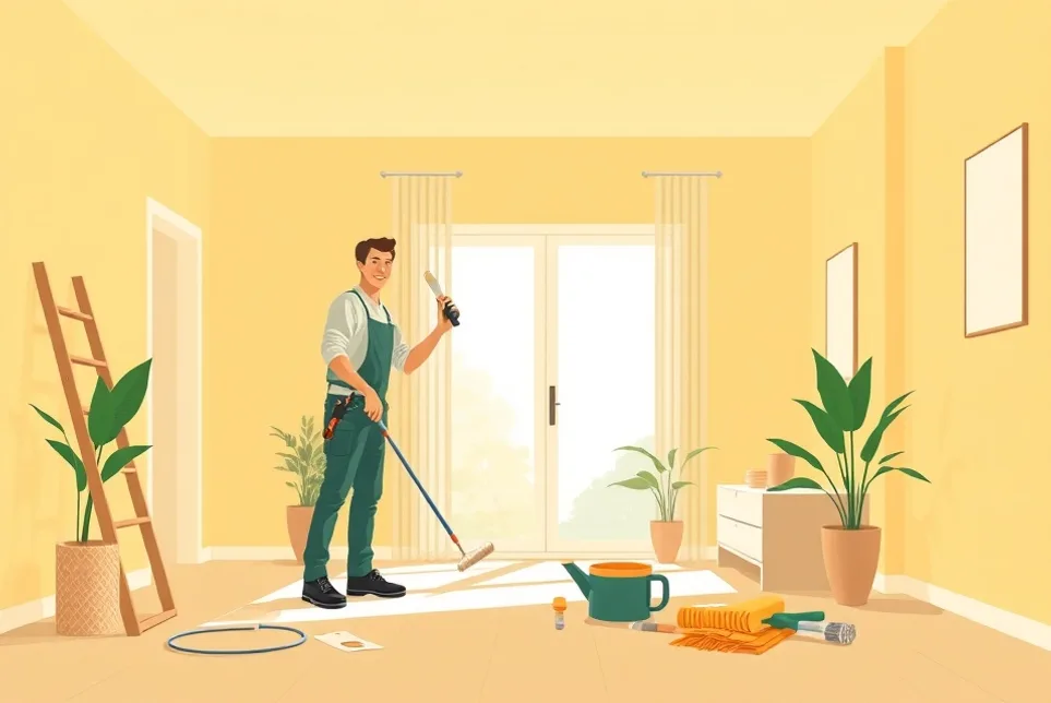 Intérieur rénové après travaux de peinture à Ozoir-la-Ferrière